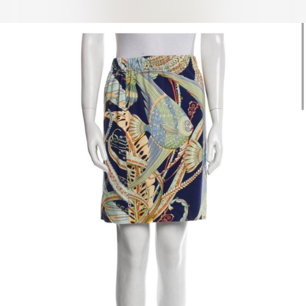 Fish Print Ferragamo Skirt